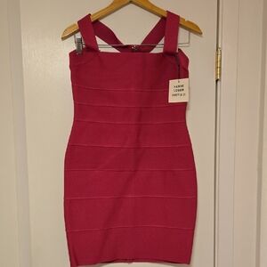 Herve Leger Fuchsia Mini Dress
